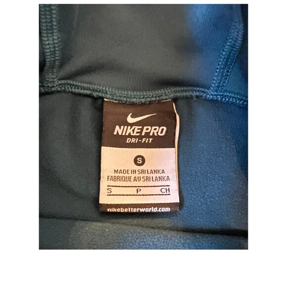Teal NIKE Pro Hyperwarm Infinity Training Top Size Small - Picture 2 of 4